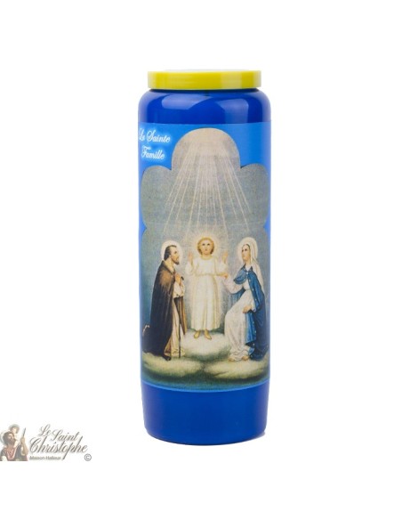 Bougies Neuvaines bleues à la Sainte famille  - prière français