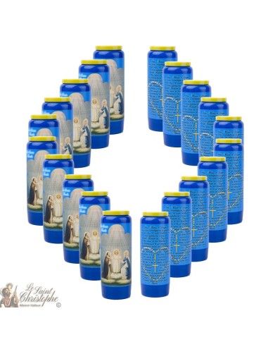 blue Candles Novenas to Holy Family – french Prayer
