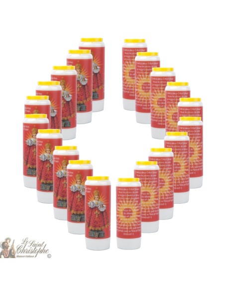 Candles Novenas to Infant Jesus of Prague -2-  French Prayer
