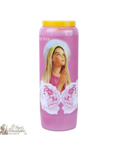  Novenas velas rosas a Maria - Oración francés