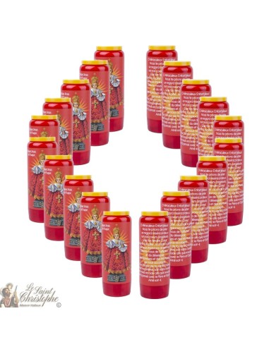 Red Candles Novenas to Infant Jesus of Prague - French Prayer