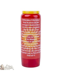 Red Candles Novenas to Infant Jesus of Prague - French Prayer 2