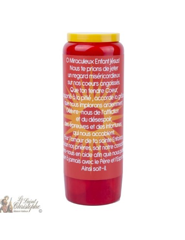 Red Candles Novenas to Infant Jesus of Prague - French Prayer