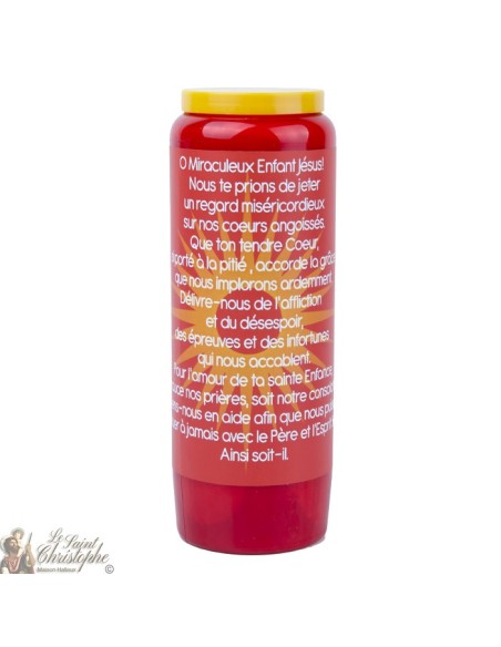 Red Candles Novenas to Infant Jesus of Prague - French Prayer