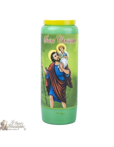 Green Candles Novenas to Saint Christopher  - French Prayer