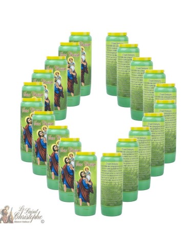  Novenas velas verde a San Cristóbal - Oración francés