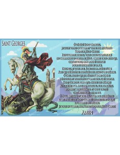 Adesivo francese  con la preghiera - San Giorgio