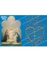 sticker with french  prayer - Holy Family