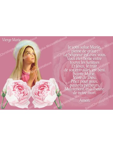 Adesivo francese  con la preghiera - Ave Maria