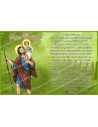 sticker with french  prayer - Saint Christopher