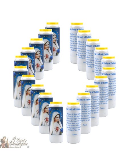 Bougies Neuvaines à  Fatima - prière Anglais