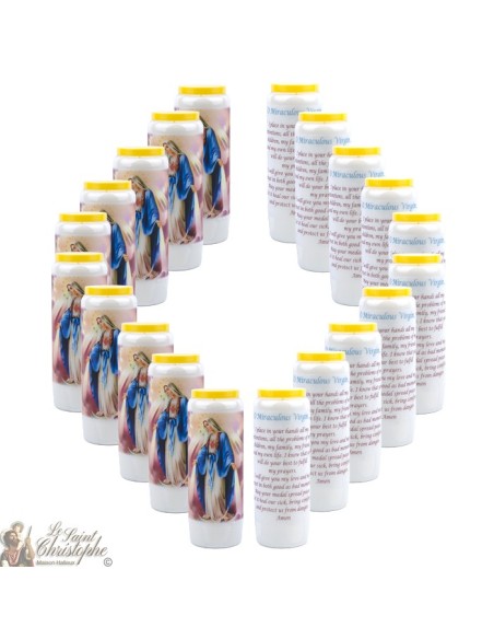 Candles Novenas to The miraculous virgin - english Prayer