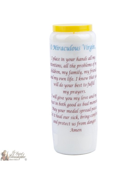 Candles Novenas to The miraculous virgin - english Prayer