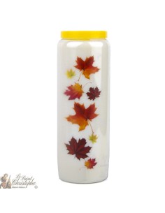 White Neuvaine candles for lost persons - French text 2