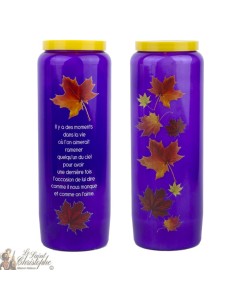 Candles Novenas purple person for lost French text -1- 2