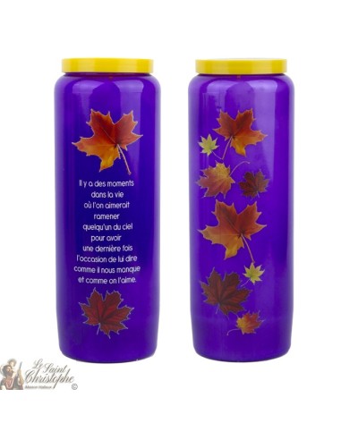 Candles Novenas purple person for lost French text -1-