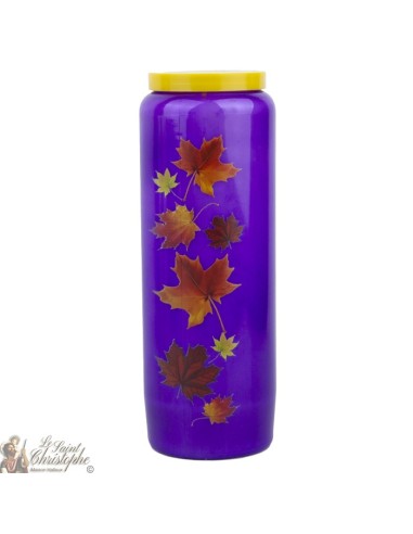 Candles Novenas purple person for lost French text -1-