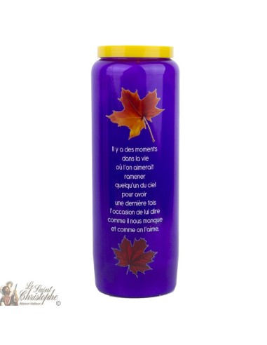 Candles Novenas purple person for lost French text -1-