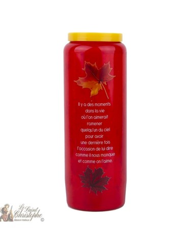 Novene candele rosse a persona perse testo in francese -1-