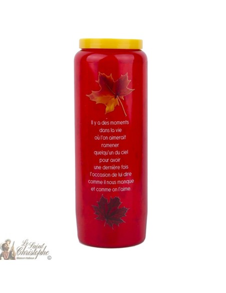 Novene candele rosse a persona perse testo in francese -1-