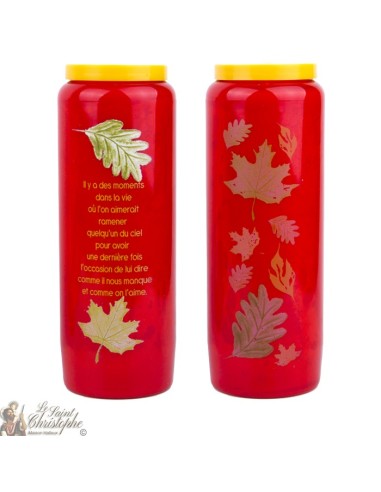 Novene candele rosse a persona perse testo in francese -1-