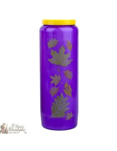 Candles Novenas purple person for lost French text -1-