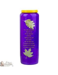Candles Novenas purple person for lost French text -1- 2