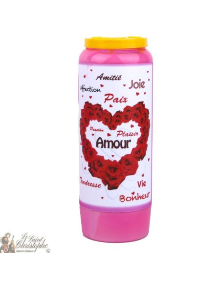 Candele Novene  rosa a  San Valentino - Preghiera francese