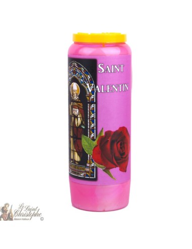Pink Candles Novenas to Saint Valentine  - French Prayer