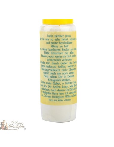 Bougies Neuvaines au sacré coeur de jésus - prière allemand